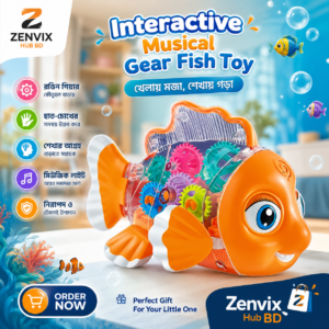 Transparent Electric Gear Fish Toy